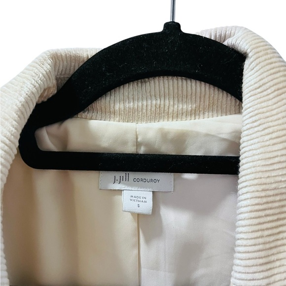 J. Jill Corduroy Cream Blazer Women's Size Small Business Casual Lined Comfort - Picture 2 of 6